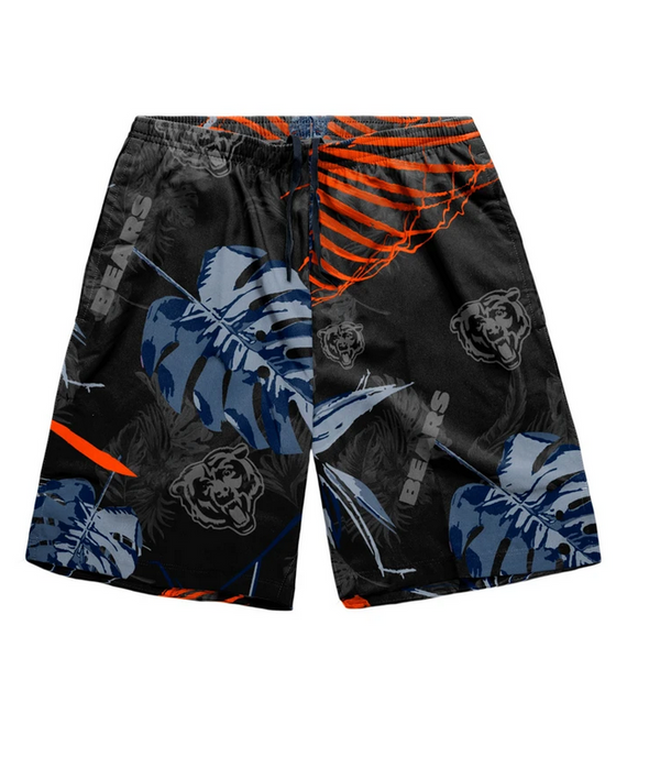 Forever Collectibles NFL Men's Chicago Bears Neon Palm Shorts