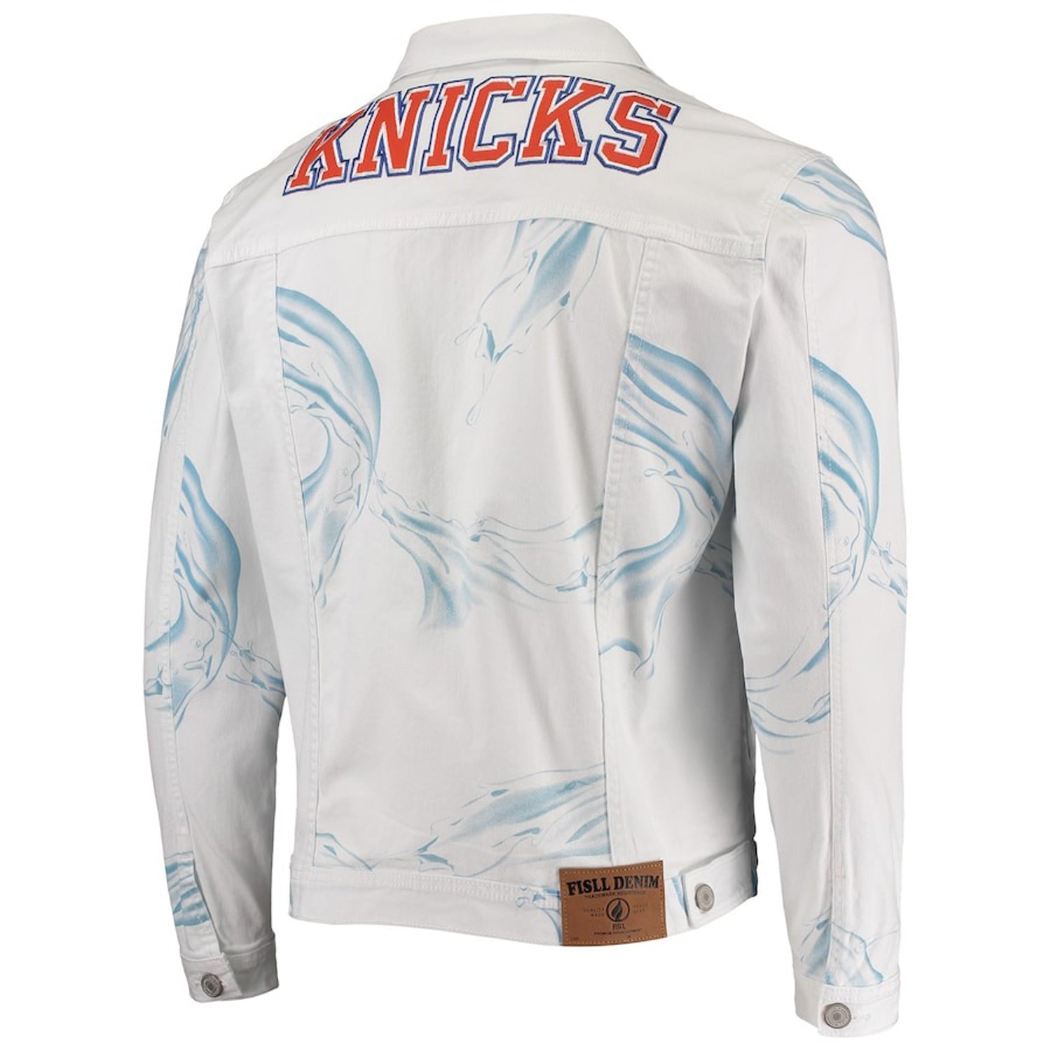 FISLL NBA Men s New York Knicks Team Classic Denim Jacket Fanletic