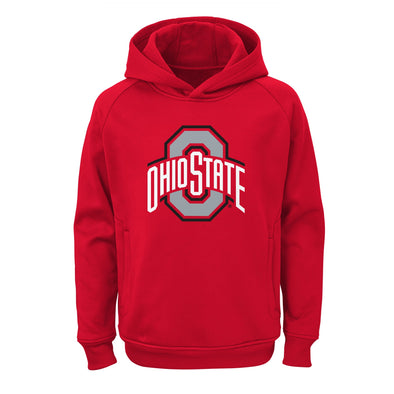 Outerstuff NCAA Youth (8-20) Ohio State Buckeyes Primary Logo Performance Hoodie