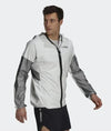 adidas Men's Terrex Agravic Pro Trail Running Rain Jacket, White/Black