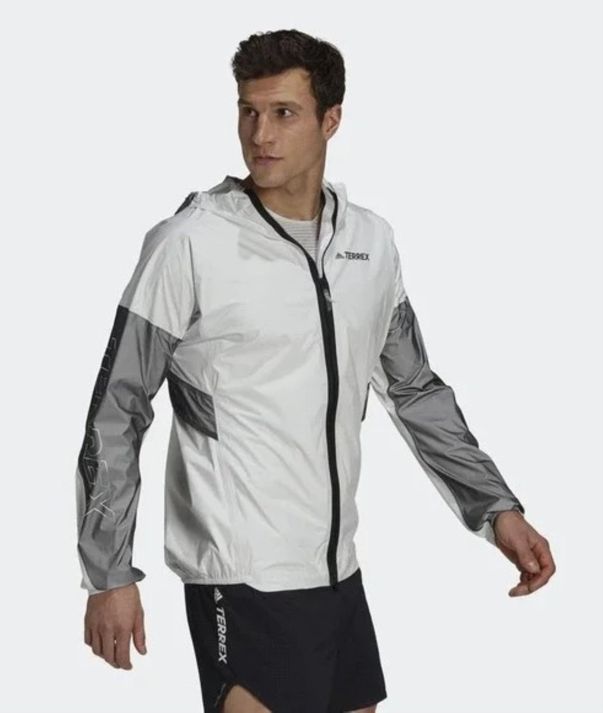 Terrex Agravic Rain Jacket, Fanletic Men\'s Running Trail White/Black adidas Pro –
