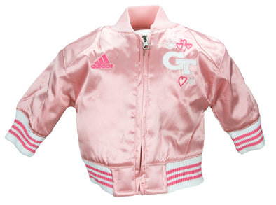Adidas Infant / Toddler Baby Georgia Tech Yellow Jackets Varsity Jacket - Pink