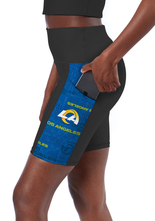 Certo By Northwest NFL Women's Los Angeles Rams Method Bike Shorts, Charcoal