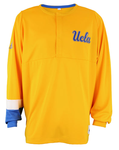 Adidas UCLA Bruins NCAA Men's Long Sleeve On Court Shooter Shirt, Yellow