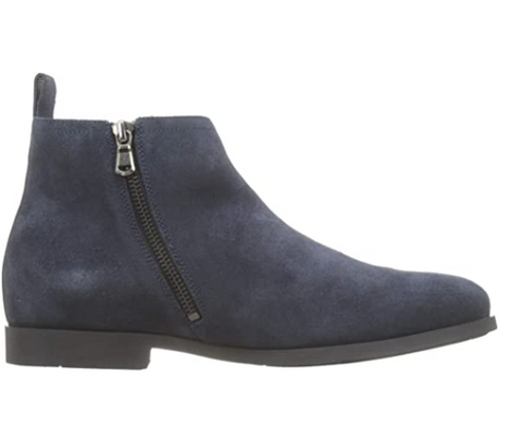 GEOX Men's U Kaspar C Slip On Chelsea Boots, Suede Navy