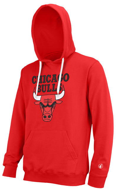 FISLL NBA Men's Chicago Bulls Team Color Premium Fleece Hoodie