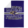 FOCO NFL Baltimore Ravens Stripe Micro Raschel Plush Throw Blanket, 45 x 60