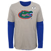 Outerstuff Florida Gators NCAA Kids (4-7) Goal Line Stand 3 in 1 Combo Tee, Royal/Grey