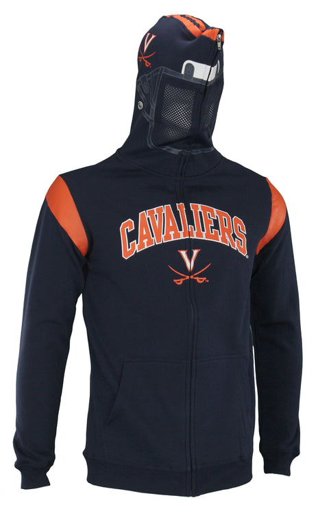 Outerstuff NCAA Youth Virginia Cavaliers Full Zip Helmet Masked Hoodie, Navy