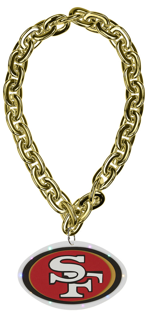 FOCO NFL San Francisco 49ers Team Big Logo Light Up Chain