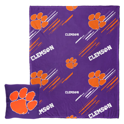 Northwest NCAA Clemson Tigers Slashed Pillow And Throw Blanket Set