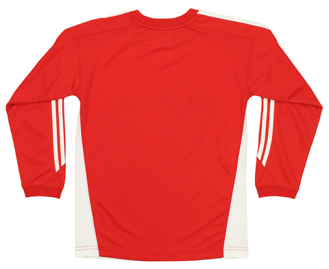 Adidas Washington Wizards NBA Boys Youth Performance Raglan Long Sleeve Shirt, White/Red