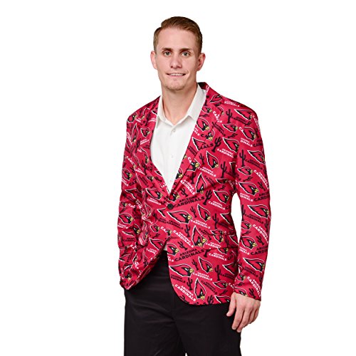 Forever Collectables NFL Men's Arizona Cardinals Ugly Business Jacket, Red