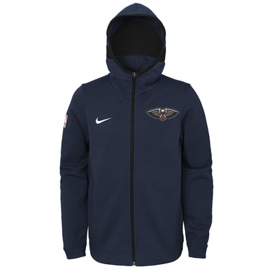 Nike NBA Youth New Orleans Pelicans Showtime Zip Up Hoodie, Navy