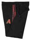 Zubaz MLB Men's Arizona Diamondbacks Static Stripe Black Track Pants