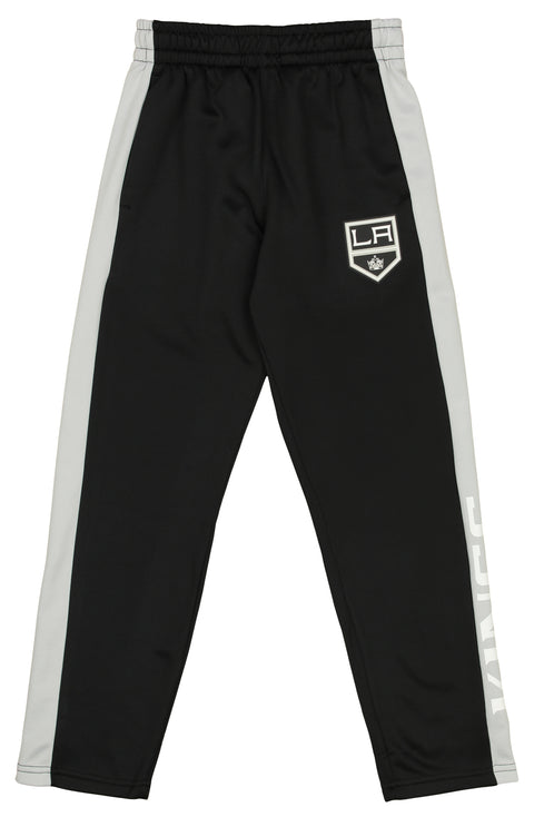 Outerstuff NHL Youth Boys (8-20) Los Angeles Kings Side Stripe Slim Fit Performance Pant
