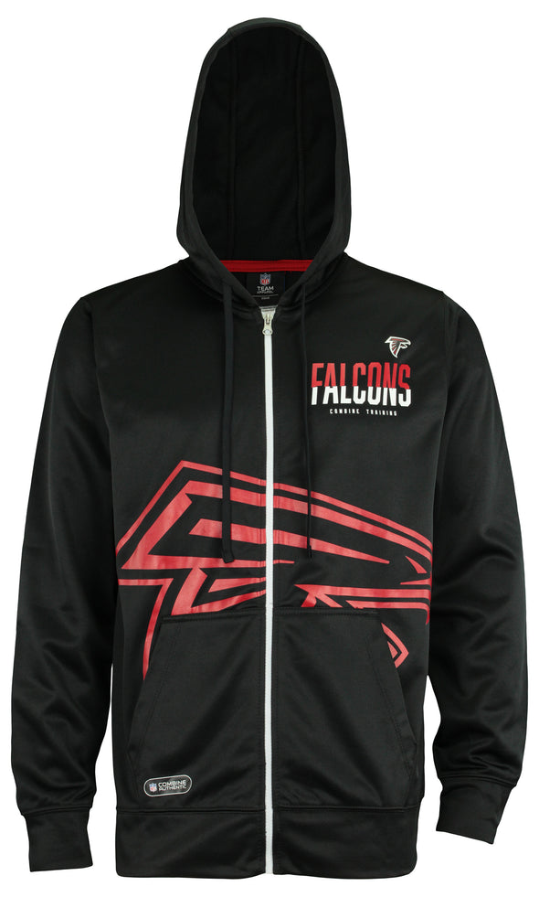 Outerstuff NFL Men's Atlanta Falcons Drill Performance Full Zip Hoodie