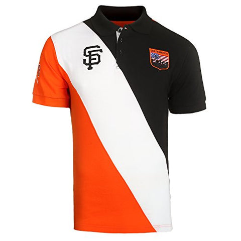 KLEW MLB Baseball Men's San Francisco Giants City Crest Short Sleeve Polo Shirt