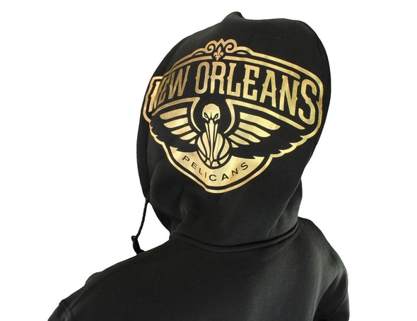 Zipway NBA Men's New Orleans Pelicans Signature Black and Gold Full Zip Hoodie