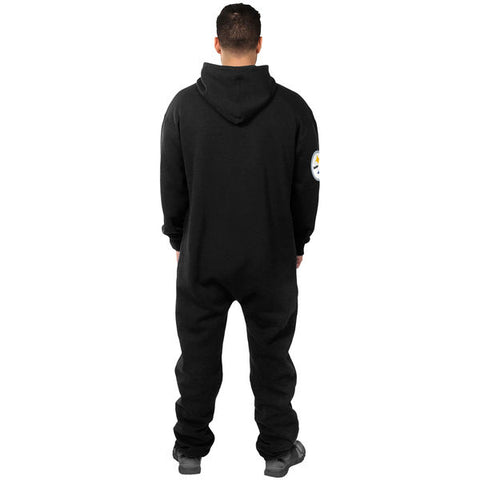 Forever Collectibles NFL Unisex Pittsburgh Steelers Jumpsuit, Black