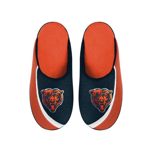 FOCO NFL Men's NFL Chicago Bears 2022 Big Logo Color Edge Slippers