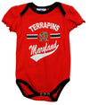 NCAA College Infant Girls Maryland Terrapins 2 Pack Creeper Bodysuit Set, Red / Black