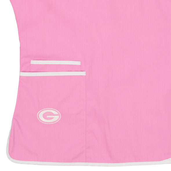 Fabrique Innovations NFL Women's Green Bay Packers Breast Cancer Awareness Scrub