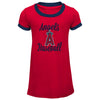 Outerstuff MLB Toddler Girls Los Angeles Angels Baseline Ringer Tee Dress