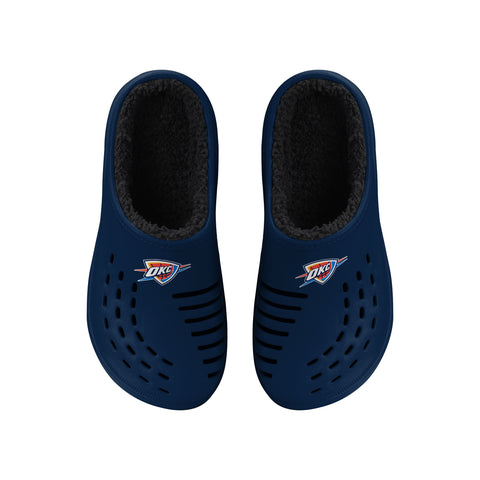 FOCO NBA Men's Oklahoma City Thunder Lined Big Logo Clogs