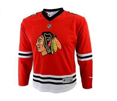 Reebok NHL Youth Girls Chicago Blackhawks Blank Jersey, Red