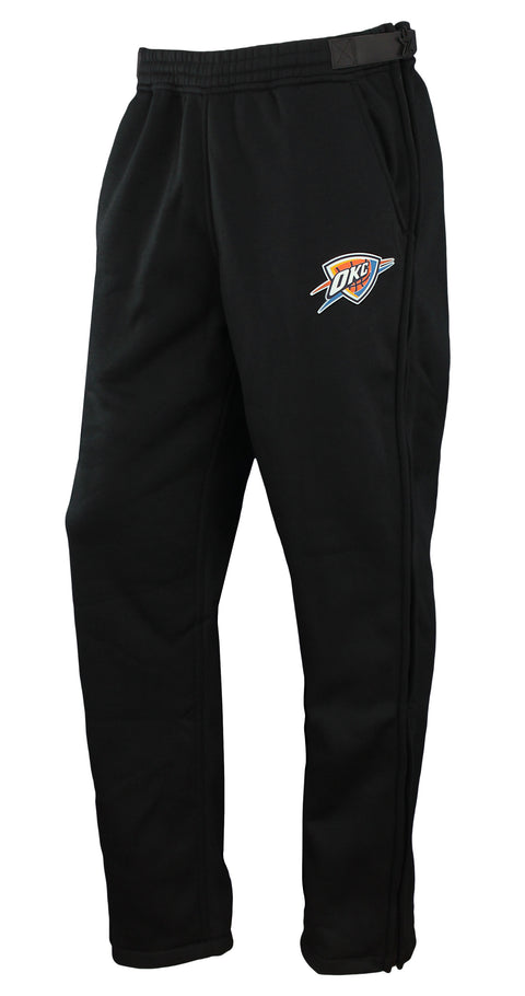 Zipway NBA Men's Oklahoma City Thunder Performance Fleece Tear-Away Pants, Black