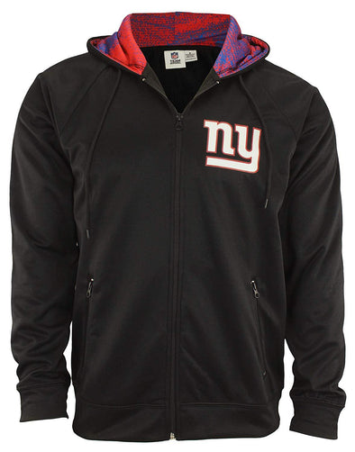 Zubaz NFL New York Giants Men's Heavyweight Full Zip  Fleece Hoodie