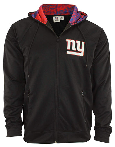 Zubaz NFL New York Giants Men's Heavyweight Full Zip Fleece Hoodie