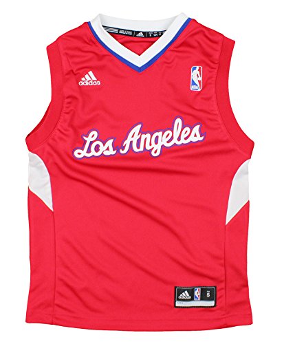Adidas NBA Basketball Youth Boys Los Angeles Clippers Logo Road Replica Jersey - Red