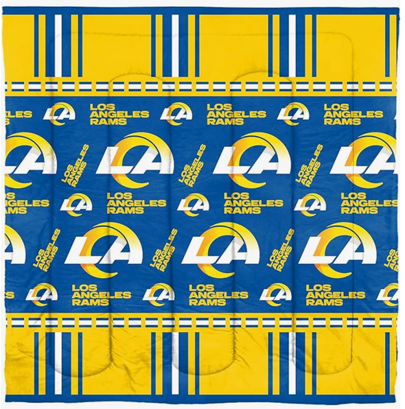 Northwest NFL Los Angeles Rams ROTARY 5PC TWIN BED IN BAG SET