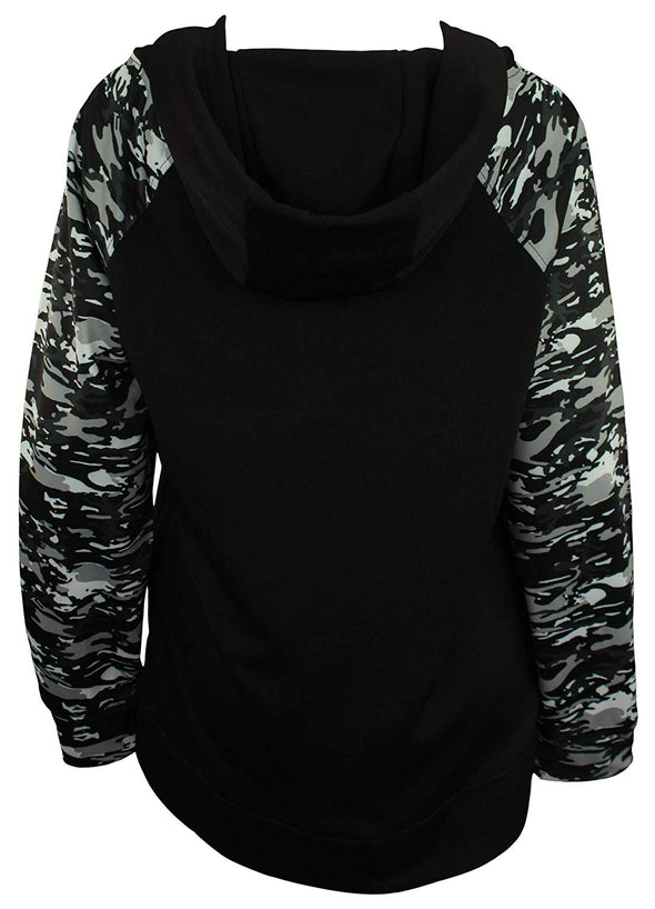 Zubaz Women's Oakland Raiders NFL Cowl Neck Hoodie