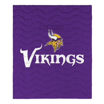 FOCO NFL Minnesota Vikings Exclusive Outdoor Wearable Big Logo Blanket, 50" x 60"
