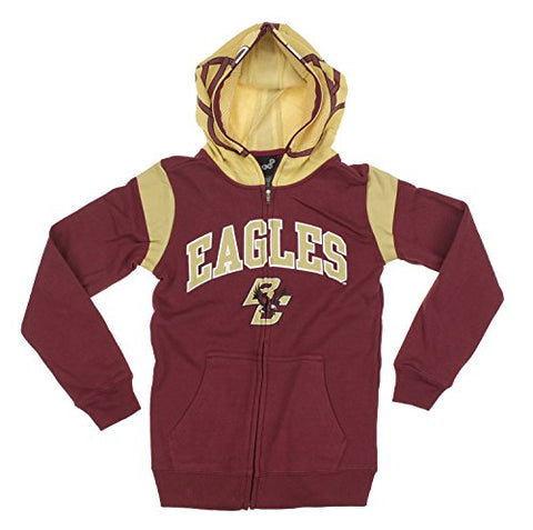 Boston College Eagles NCAA Youth Boys Full Zip Helmet Hoodie - Maroon