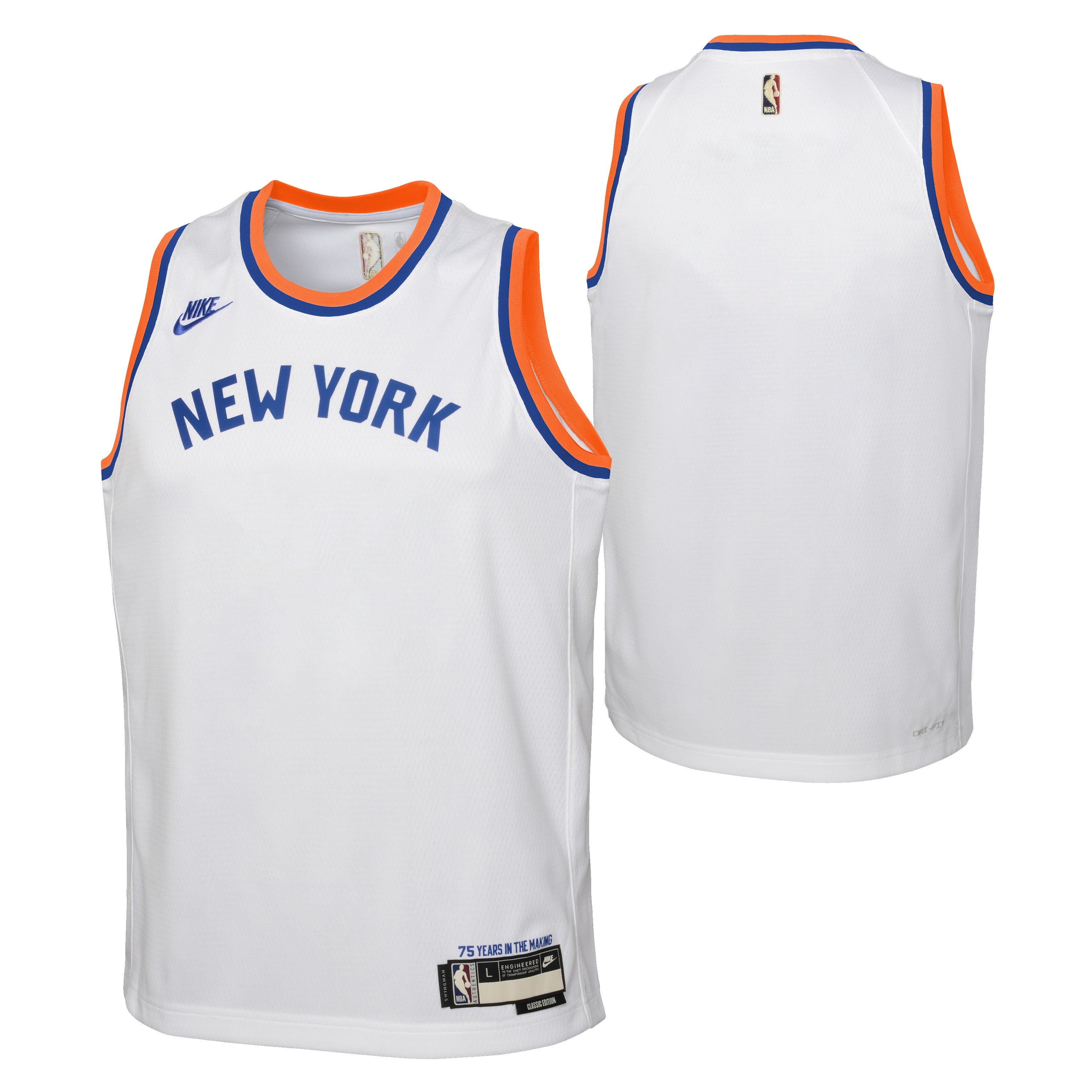 NIKE / NIKE×NBA NEW YORK KNICKS LOOSE FIT T-SHIRT WHITE philadelphia-76ers-courtside-
