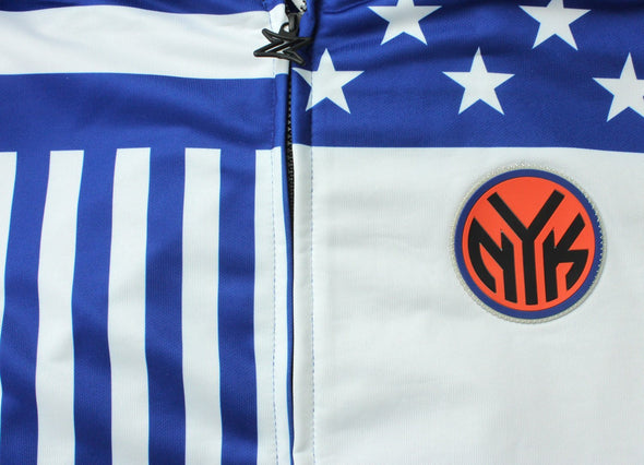 Zipway NBA Men's New York Knicks Flag Short Sleeve Zipup Hoodie