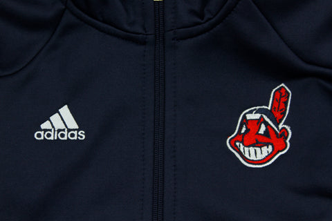 Adidas MLB Youth Cleveland Sideline Player Pullover Hoodie - Navy