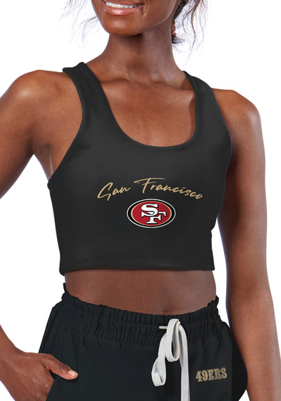Certo By Northwest NFL Women's San Francisco 49ers Collective Reversible Bra, Black
