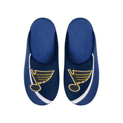 FOCO NHL Men's St. Louis Blues 2022 Big Logo Color Edge Slippers