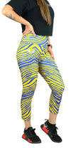 Zubaz NFL Women's Los Angeles Rams 2 Color Zebra Print Capri Legging