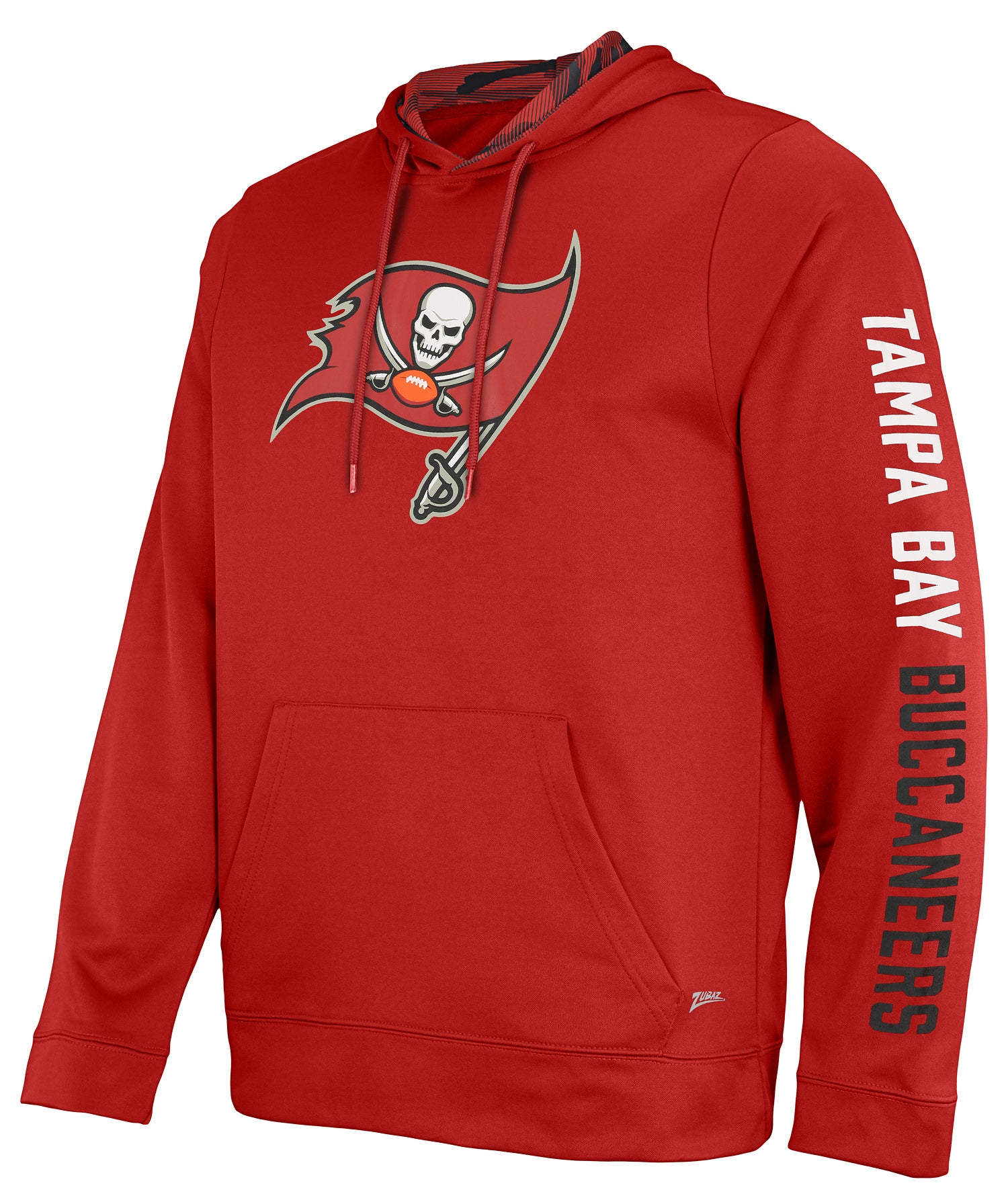 Zubaz NFL Men's Tampa Bay Buccaneers Solid Team Hoodie with Camo