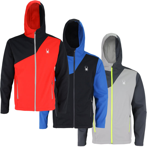 Spyder Men's Hydroweb Hooded Softshell Jacket, Color Variation