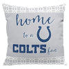 Northwest NFL Indianapolis Colts Sweet Home Fan 2 Piece Throw Pillow Cover, 18x18