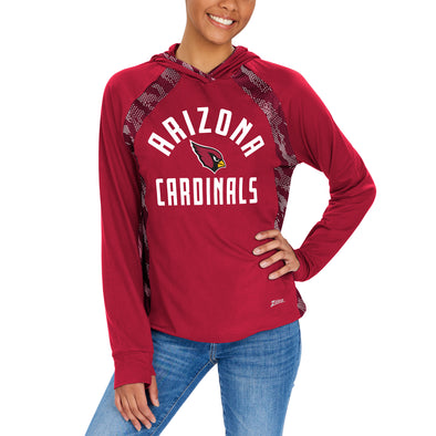 Zubaz Women's Arizona Cardinals Elevated Hoodie W/ Tonal Viper Print