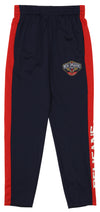 OuterStuff NBA Youth Boys Side Stripe Slim Fit Performance Pant, New Orleans Pelicans