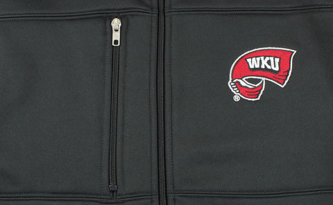 Gen 13 NCAA Men's Western Kentucky Hilltoppers Tactical Performance Fleece Zip Up Jacket, Black